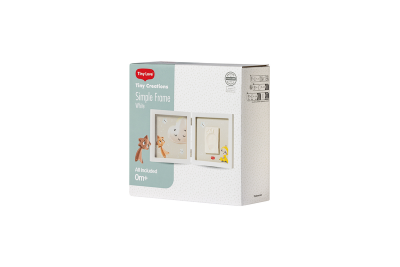 Embalagem branca com molduras infantis decorativas e texto Tiny Creations Simple Frame WIS