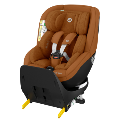 Cadeira de bebé para carro castanha com arnês e base preta