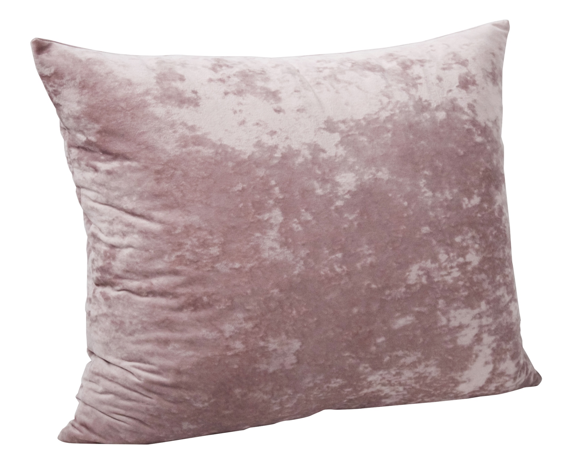 Almofada rosa claro de tecido aveludado textura suave