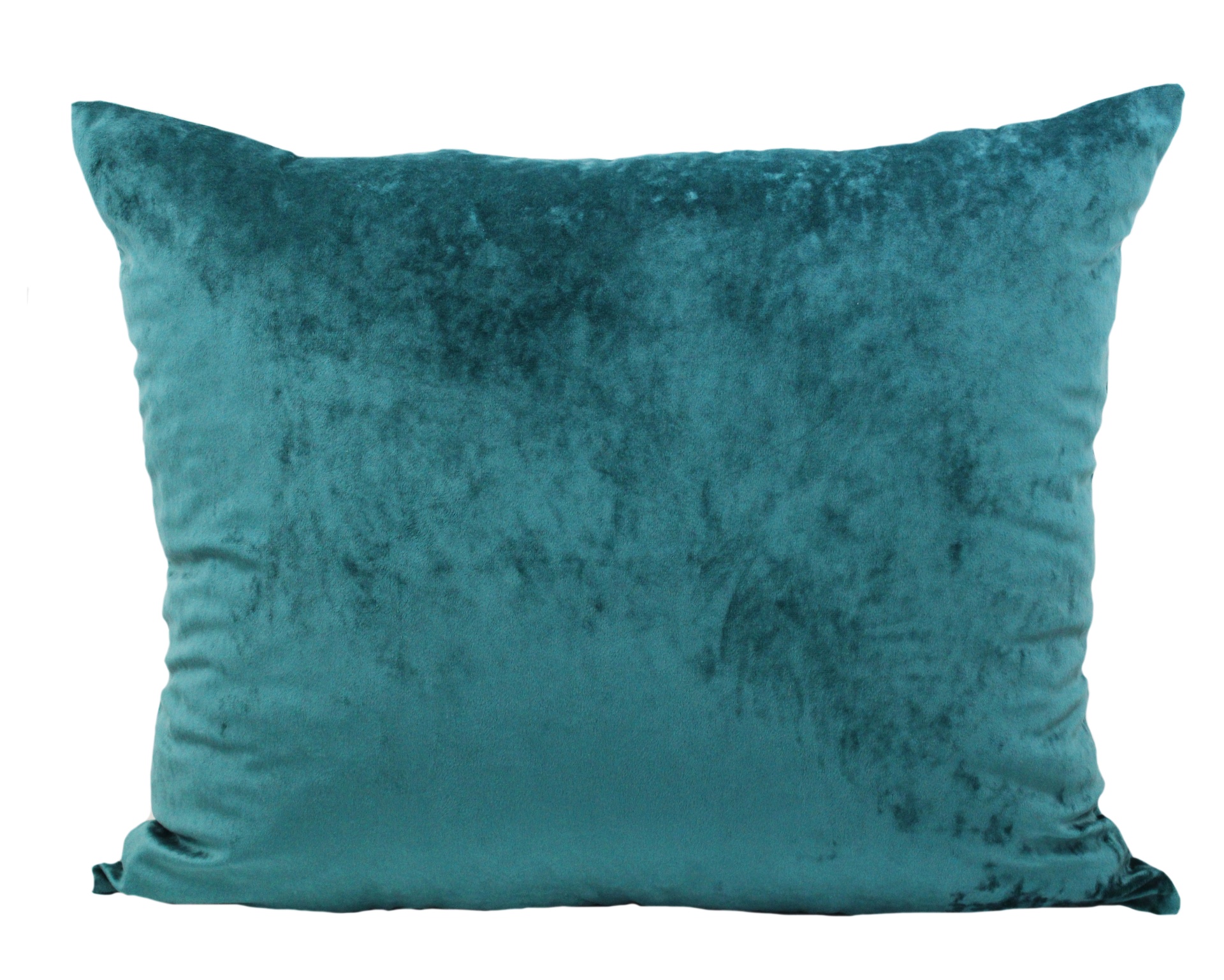 Almofada azul turquesa aveludada