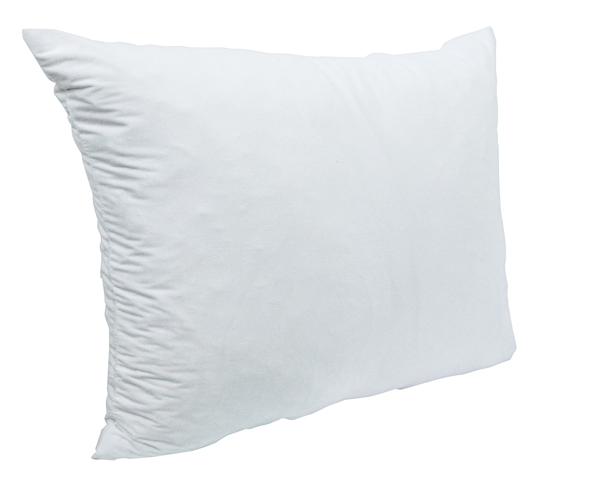 Almofada retangular branca com costura franzida