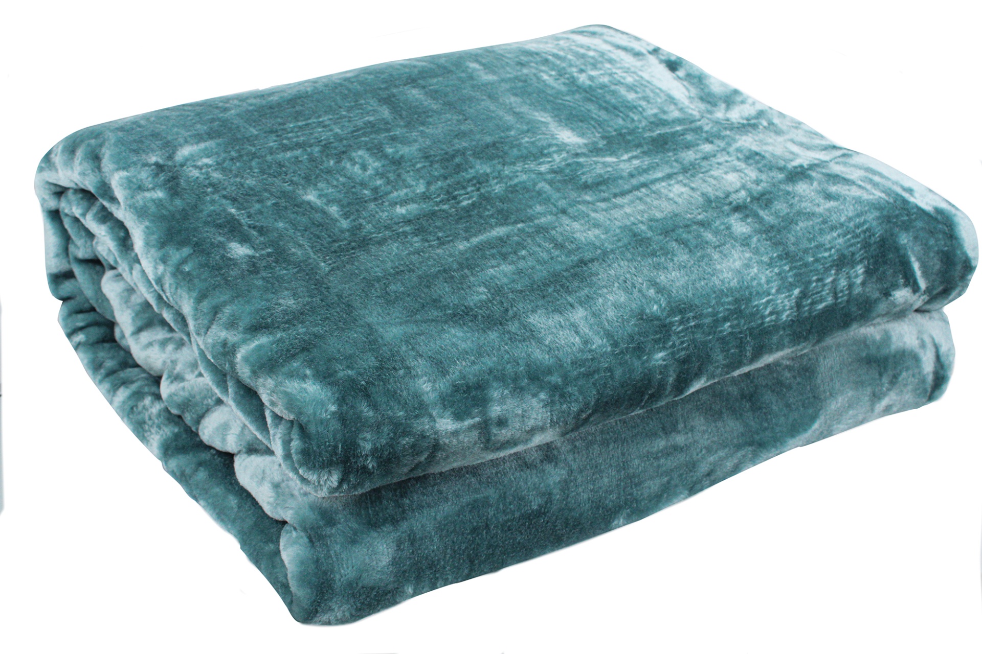 Manta verde-azulada macia dobrada