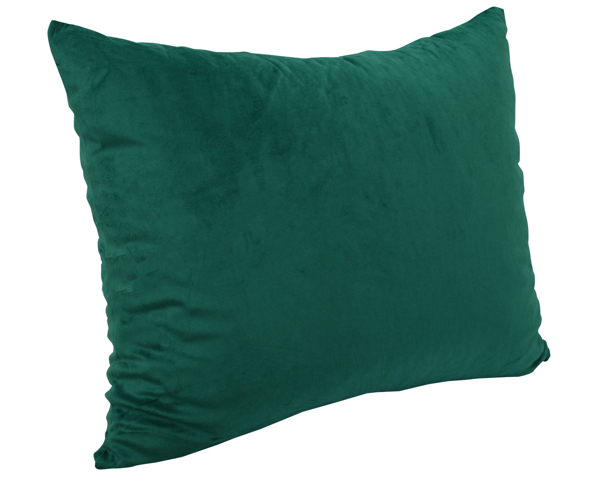 Almofada verde de veludo com superfície lisa
