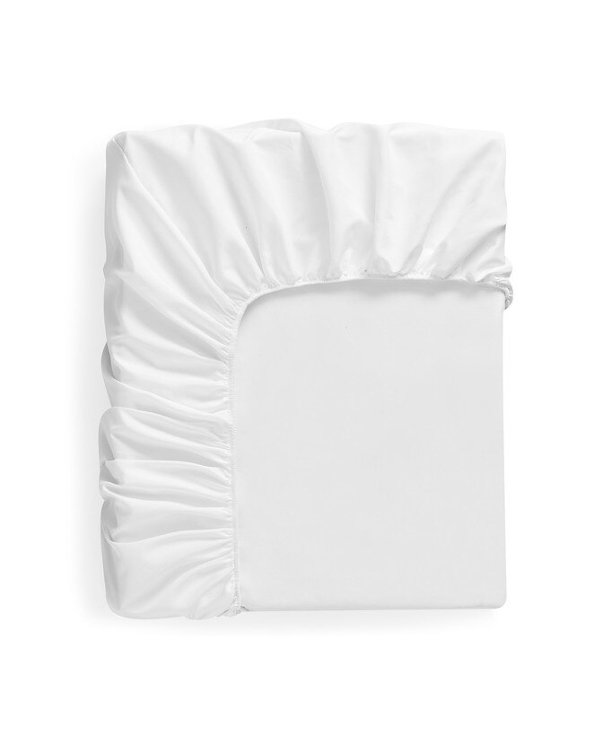 Lençol branco com goma para cama