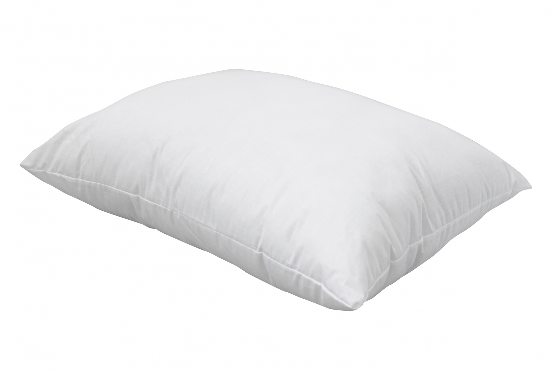 Almofada branca retangular com costuras nas bordas