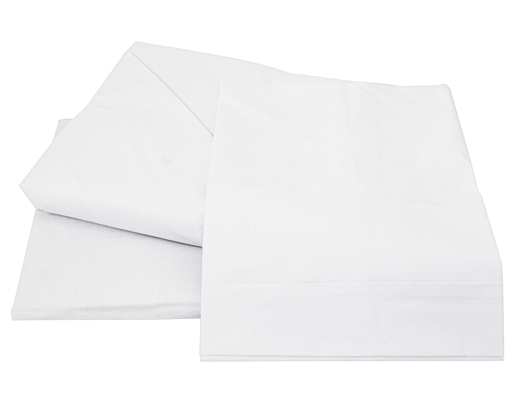 Conjunto de roupa de cama branca com lençol e fronha