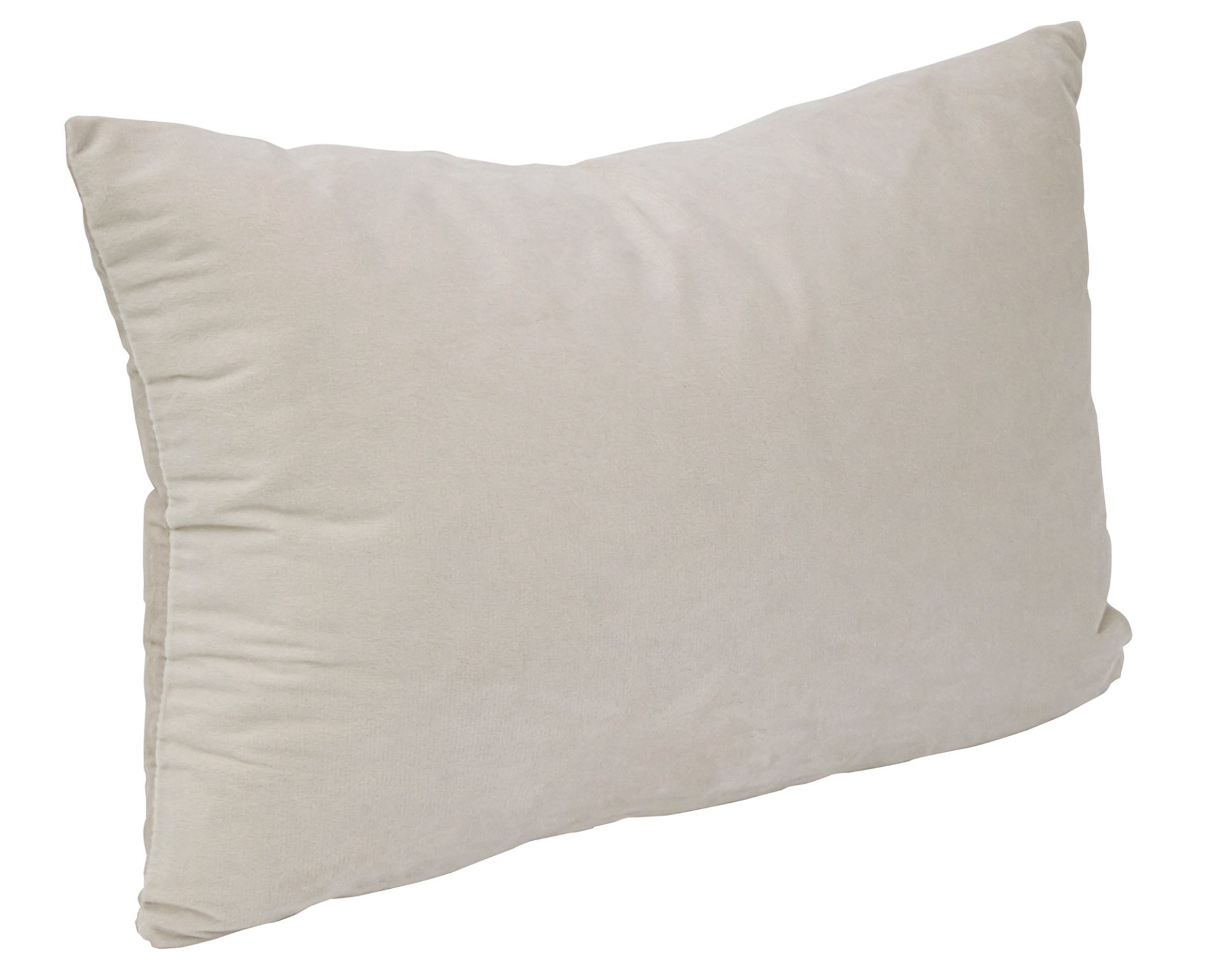 Almofada retangular bege claro com textura suave