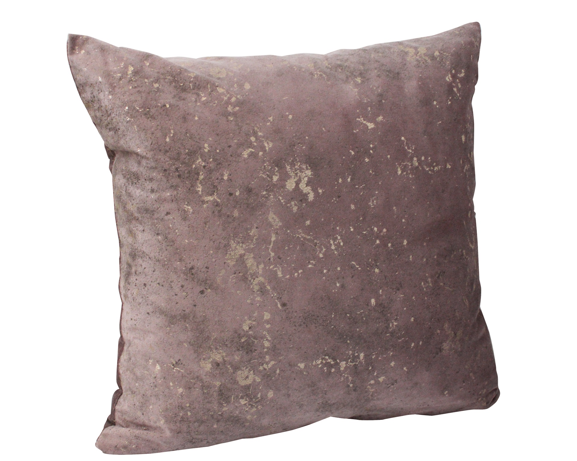 Almofada quadrada lilás com padrão dourado