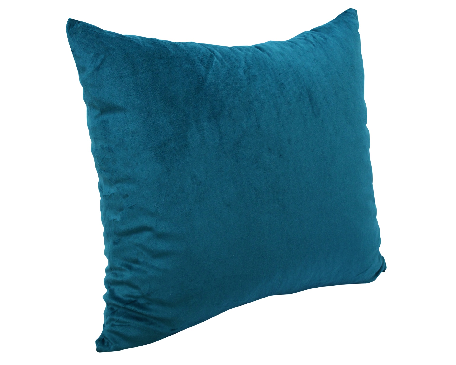 Almofada quadrada azul turquesa de veludo