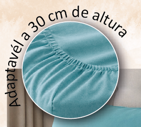 tecido azul turquesa com elástico adaptável a 30 cm de altura