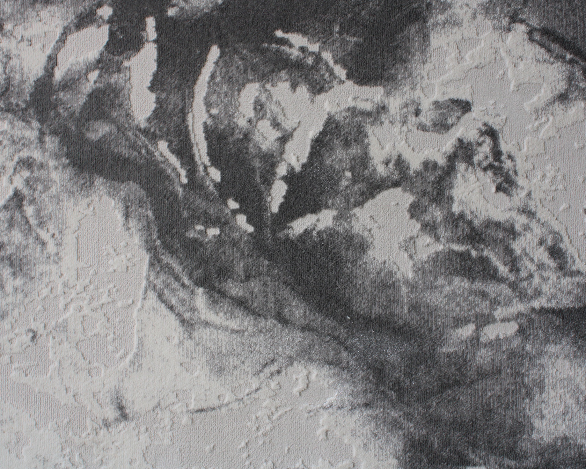 Pano cinzento com padrão abstrato branco e texturas