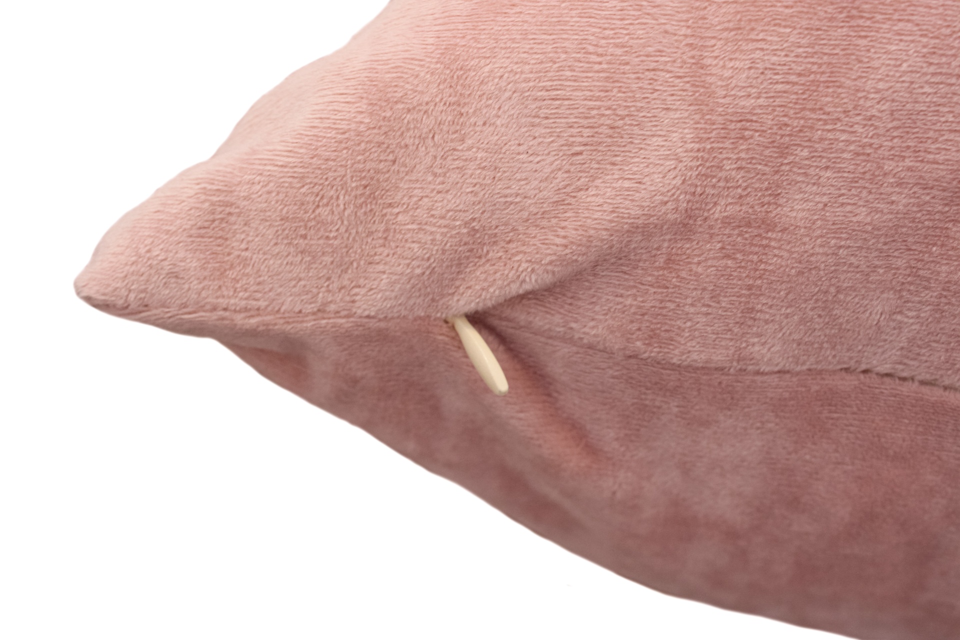 Almofada rosa claro com fecho de zíper