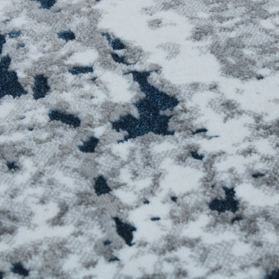 Tapete com padrão abstrato cinza, branco e azul escuro
