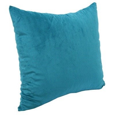 Travesseiro azul turquesa quadrado com textura macia