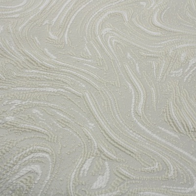 Tecido bege claro com padrão abstrato em relevo