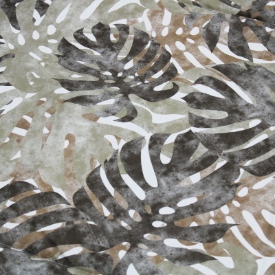 Padrão de folhas cinza, castanho e bege com textura granulada