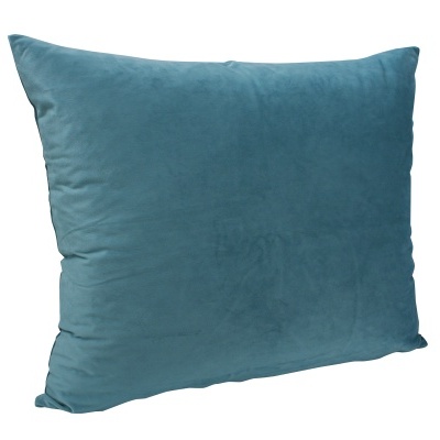 Almofada azul turquesa quadrada de veludo