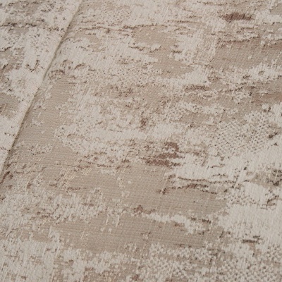 Tecido com padrão abstrato em tons de bege, creme e castanho claro