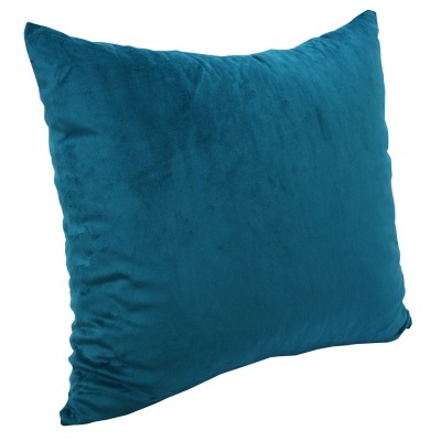 Almofada quadrada azul turquesa de veludo