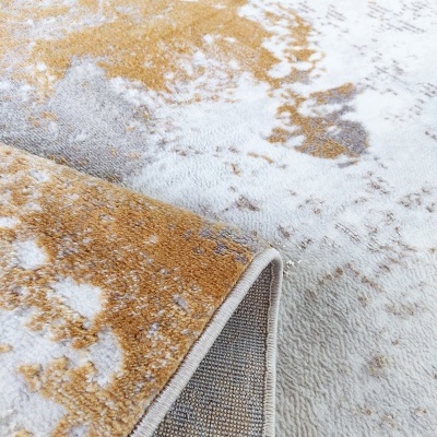 Tapete bege, cinza e branco com padrão abstrato e textura macia