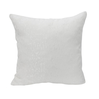 Almofada quadrada branca com textura suave