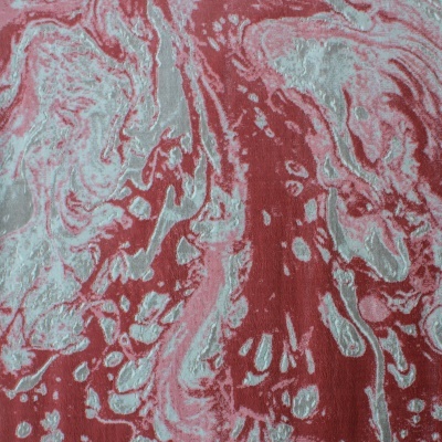 Padrão têxtil vermelho e cinza claro com efeito fluído abstrato