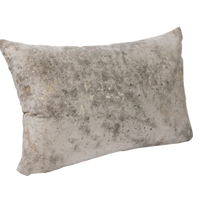Almofada rectangular cinzenta com padrão marmoreado