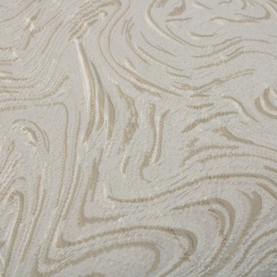 Tecido bege com padrão abstrato e textura ondulada