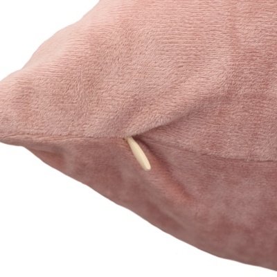Almofada rosa claro com fecho de zíper