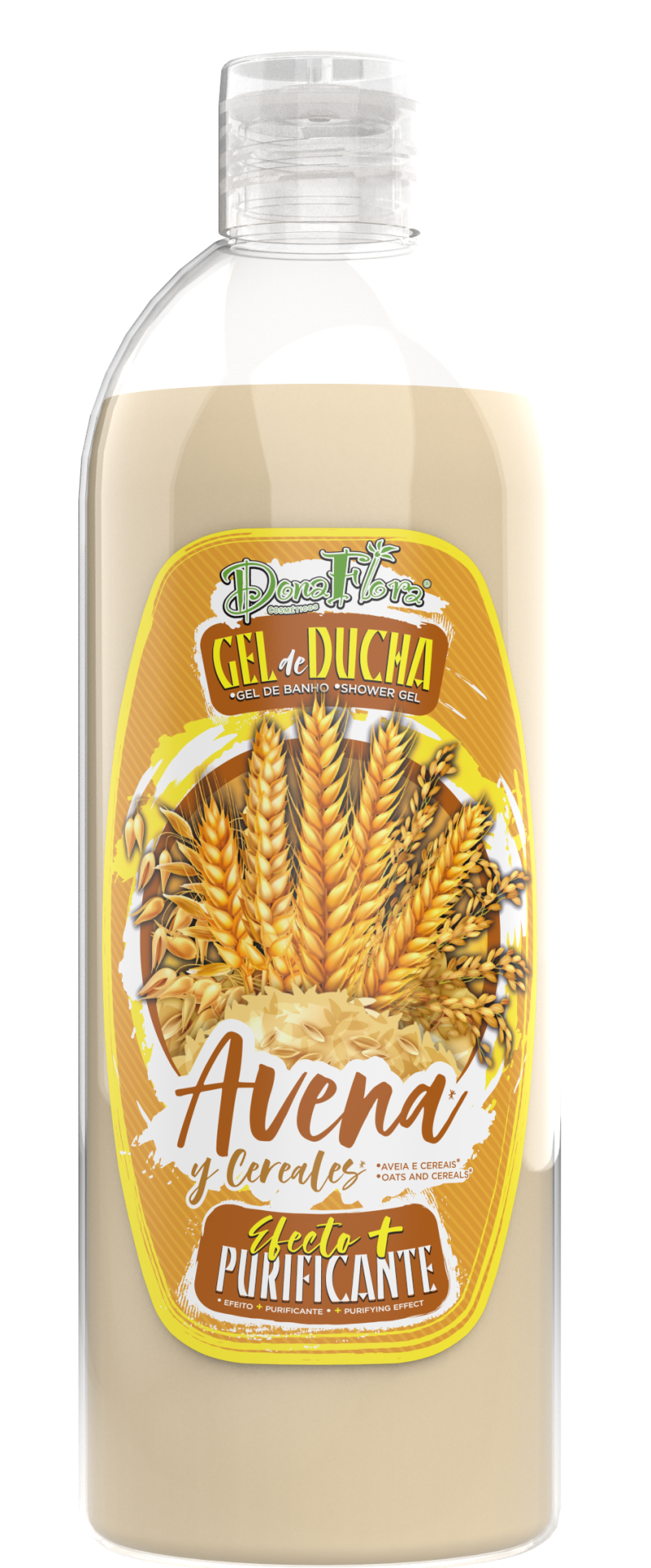 Frasco de gel de banho Dona Flora Avena y Cereales
