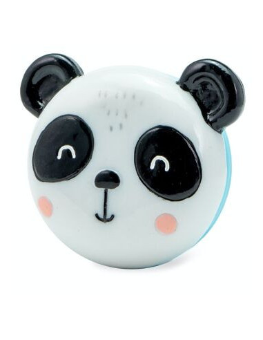 Botão ou pega decorativa em cerâmica com formato de panda