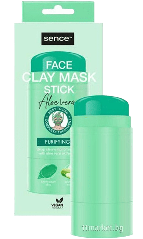 Máscara de barro em stick para rosto com embalagem verde