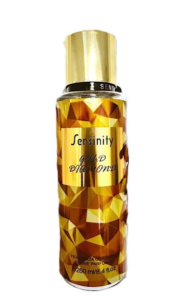 Frasco metálico dourado com padrão geométrico e tampa dourada brilhante