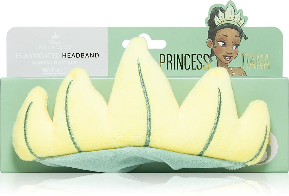 Elástico cabeça coroa amarela Princesa Tiana
