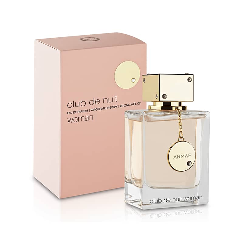 Frasco e embalagem de perfume Club de Nuit Woman da Armaf