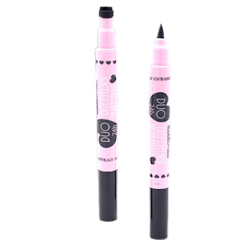 Duas canetas delineadoras Duo Fast Eyeliner cor-de-rosa com detalhes pretos