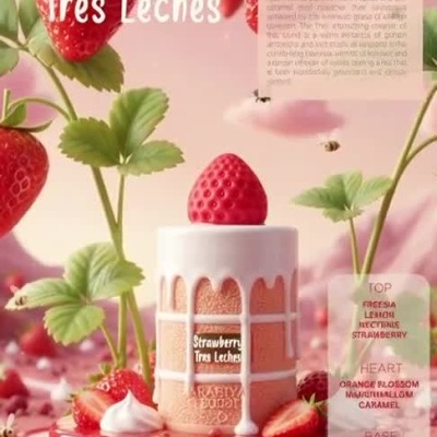 Arabiyat Sugar - Morango Tres Leches EDP 100ML  Mulheres