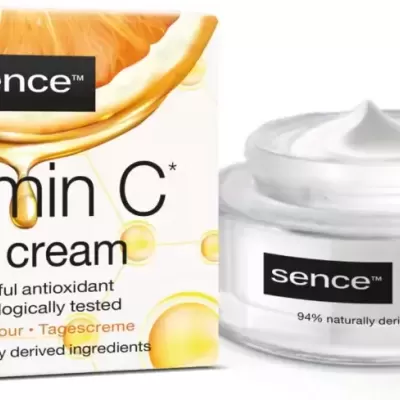 Creme de dia Vitamin C da marca sence com embalagem e caixa