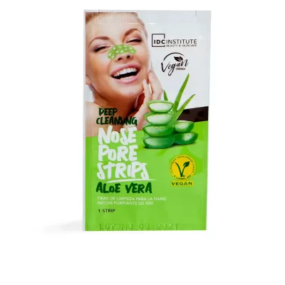 Pacote de tira de limpeza para nariz aloe vera IDC Institute com símbolo vegan