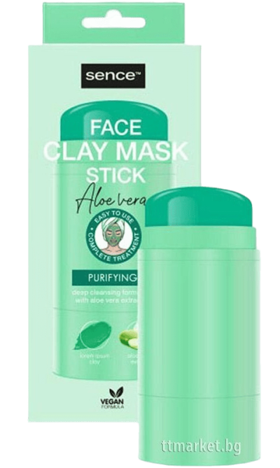 Máscara de barro em stick para rosto com embalagem verde