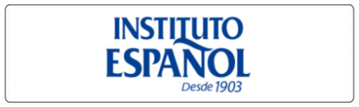 Logótipo do Instituto Espanhol com texto azul
