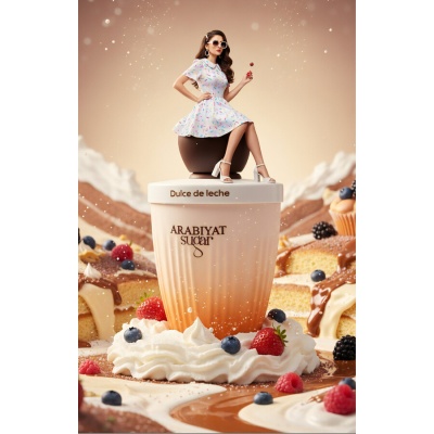 Copo de gelado Dulce de leche com chantilly e frutos vermelhos