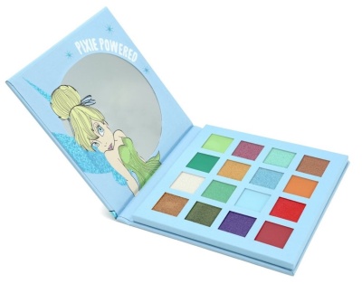 Paleta de sombras coloridas Pixie Powered com espelho e personagem pixie