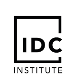 Logótipo preto e branco com texto IDC INSTITUTE