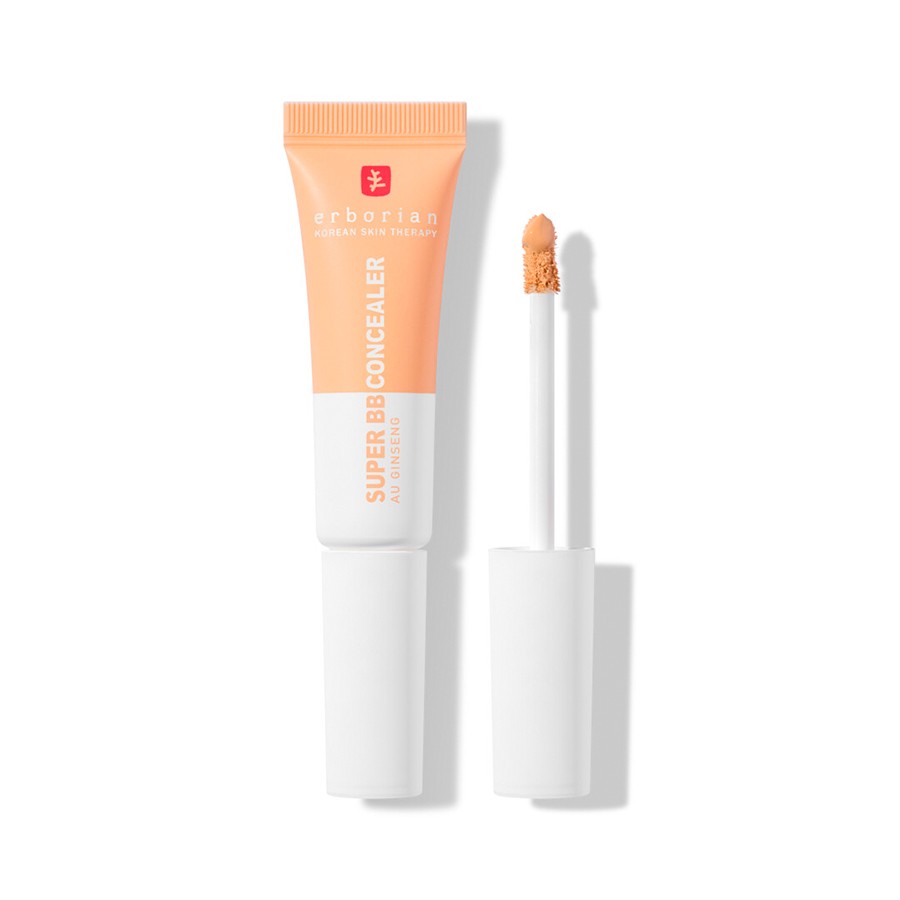 Erborian - Super BB Concealer Doré 10ml Tubo de corretor de maquilhagem laranja claro com aplicador esponjoso