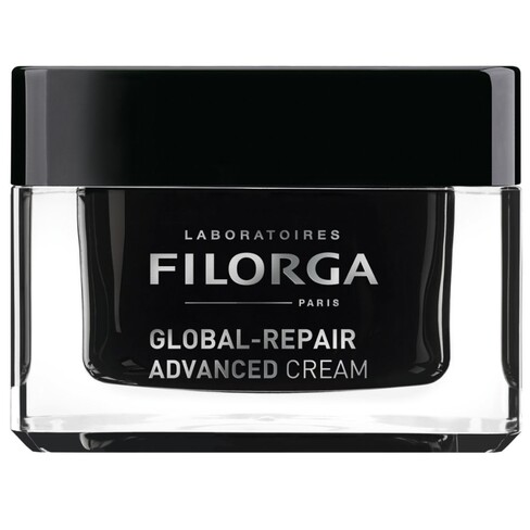 Filorga - Global Repair Advanced Creme 50ml Frasco de creme FILORGA Global-Repair Advanced Cream preto com tampa preta