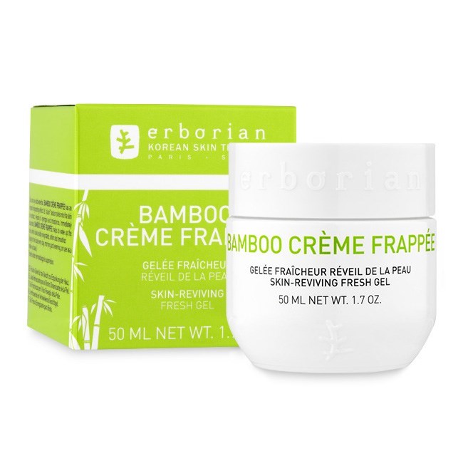 Erborian - Bamboo Crème Frapée 50ml Creme facial erborian Bamboo Crème Frappée em frasco branco com caixa verde