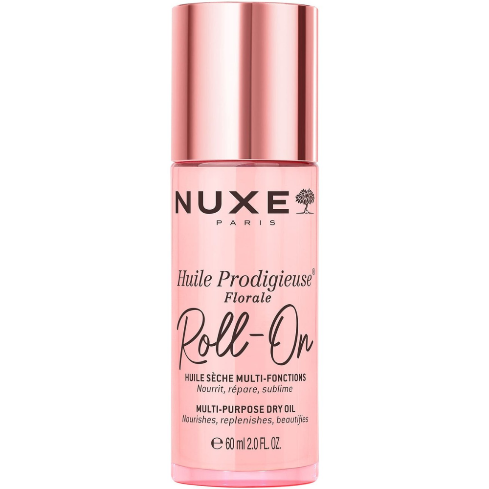Nuxe - Huile Prodigieuse Florale Roll-On 60ml Frasco de óleo seco multi-funções NUXE em frasco rosa com tampa metálica