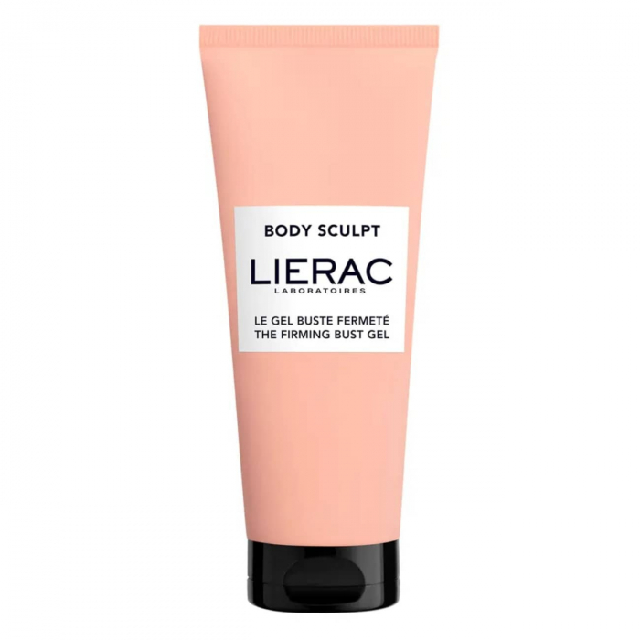 Lierac - Body Sculpt Gel de Busto Refirmante 75ml Frasco rosa pálido com tampa preta do gel firmador de busto Lierac.