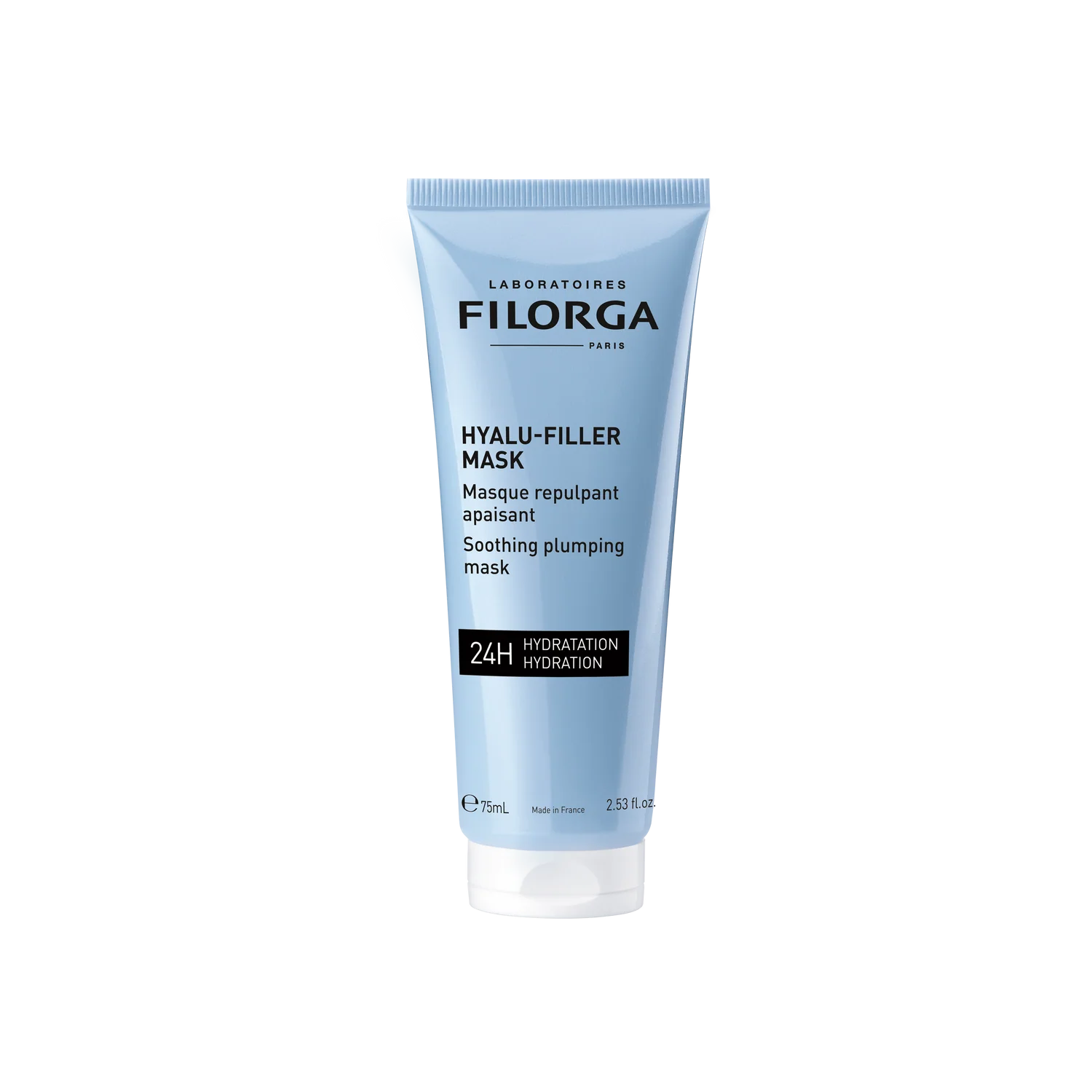 Filorga - Hyalu-Filler Máscara Facial Reconfortante e Volume 75ml Bisnaga azul claro de máscara facial hidratante da marca FILORGA